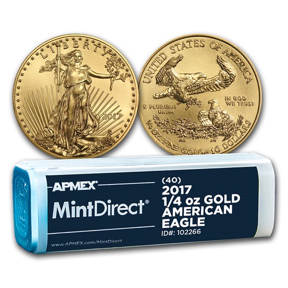 2017 1/4 oz Gold American Eagle (40-Coin MintDirect® Tube) 2017 1/4 oz Gold American Eagle (40-Coin MintDirect® Tube)